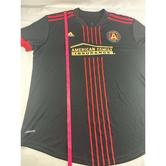 Adidas Atlanta United FC 2021 Soccer Jersey Prime Green Black & Red Men's XL - Picture 6 of 7